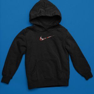 New- White&black Embroidered anime box hoodies